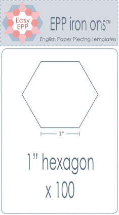 1" hexagons iron - ons