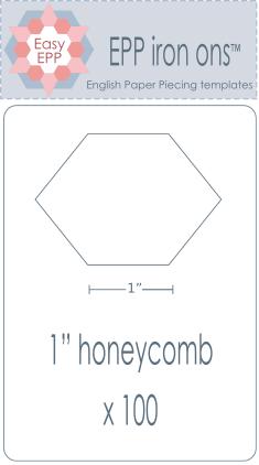 1" honeycomb iron-ons