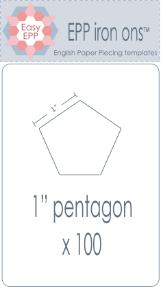 1" pentagons iron-ons