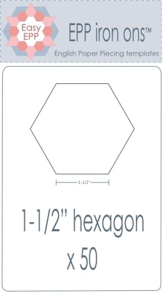 1 1/2" hexagons iron-on