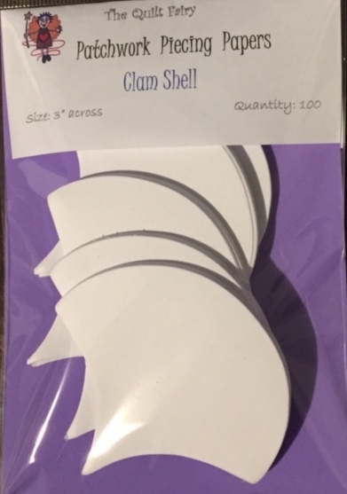 3" clam shells piecing papers