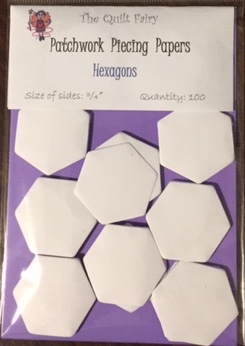 3/4" hexagons piecing papers