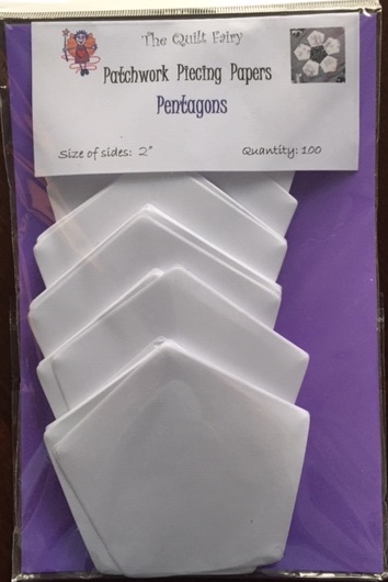 2" pentagon piecing papers