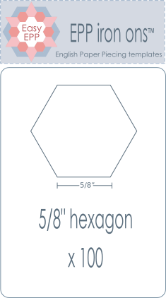 5/8" hexagons iron-ons