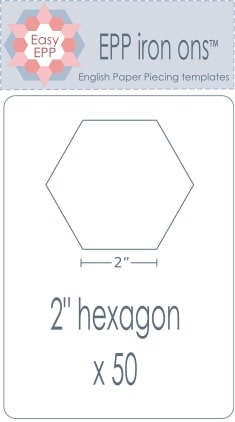 2" hexagons iron -on