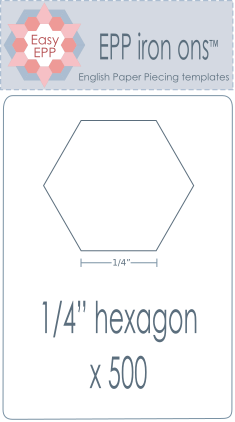 1/4" hexagons iron-ons