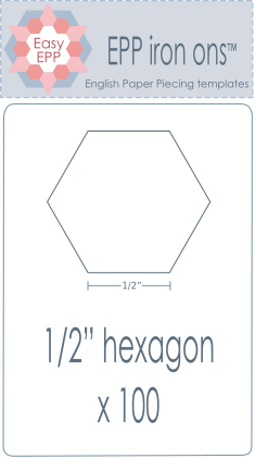 1/2" hexagons iron-ons