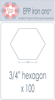 3/4" hexagons iron-ons